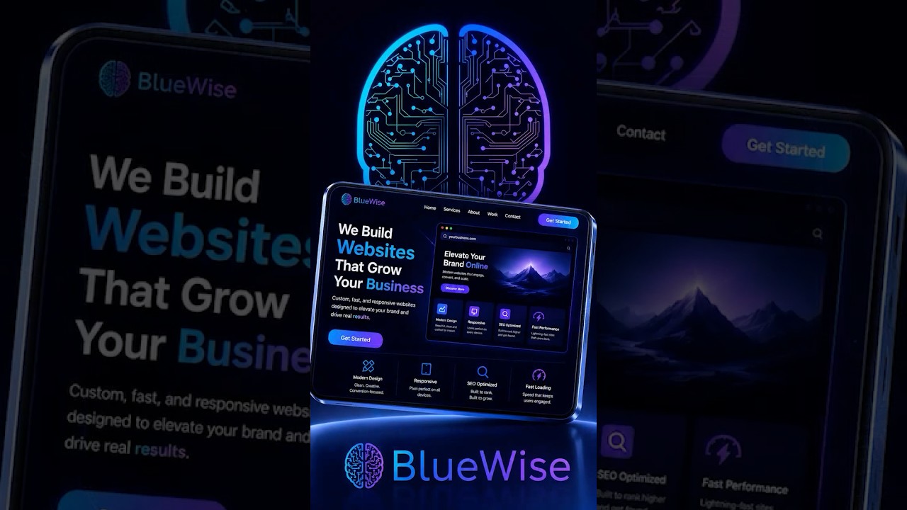 Des sites web modernes conçus pour se démarquer. Créés pour convertir. | Publicité BlueWise par VMM