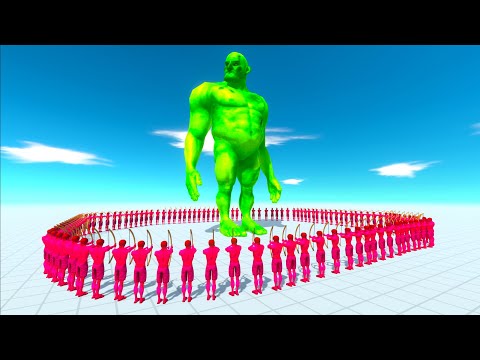 100x PURPLE ARCHER vs GIANT UNITS - Animal Revolt Battle Simulator
