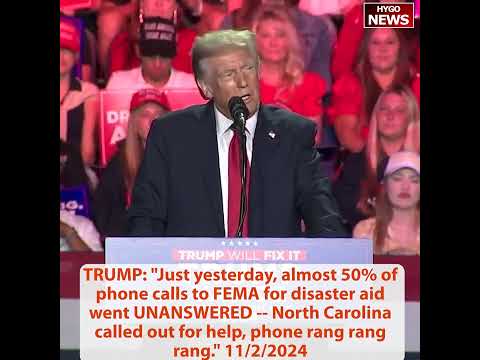 TRUMP: 50% phone calls to FEMA for aid went UNANSWERED; Black voters furious Kamala illegals