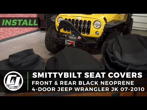 Jeep JK Wrangler Install: Smittybilt Black Neoprene Front and Rear Seat Cover Kit