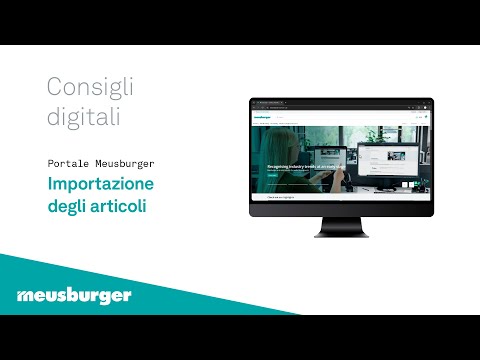 Importazione degli articoli