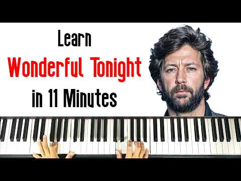 Easy Piano Accompaniment for Wonderful Tonight, Beginner Tutorial
