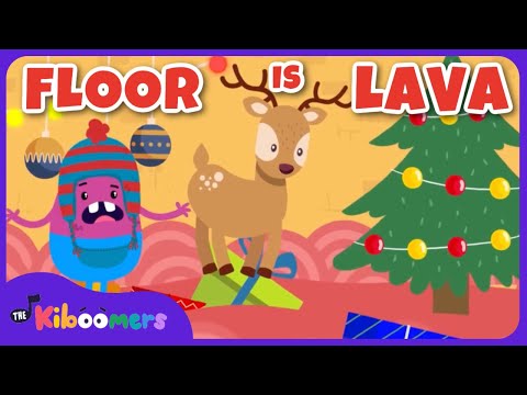 Christmas Floor Is Lava - The Kiboomers Preschool Songs - Brain Break Freeze Dance