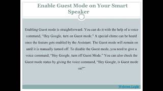 USE GUEST MODE ON GOOGLE ASSISTANT DISPLAYS AND