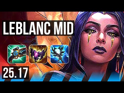 LEBLANC vs ZED (MID) | Legendary, 6 solo kills, 44k DMG | EUW Master | 25.17