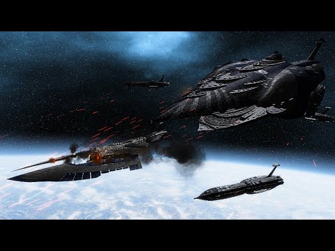 Epic Cinematic Space Battle - Star Wars: Empire At War Remake NPC Battle #4
