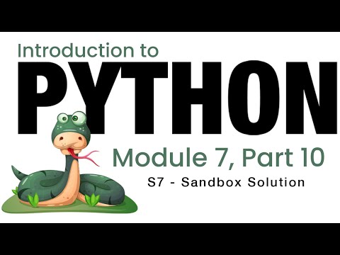 Python Module 7 Sandbox Solution Fall 2023