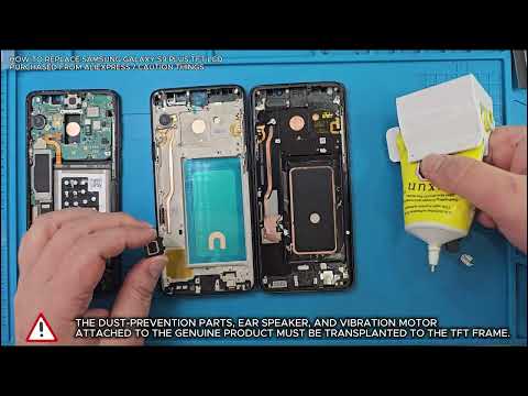 SAMSUNG GALAXY S9 PLUS HOW TO REPLACE TFT LCD PURCHASED FROM ALIEXPRESS/CAUTION THINGS #galaxys9plus