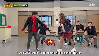 Download lagu [ENG SUB] Kim Hee Seon learns girl group dance from Kim Heechul mp3