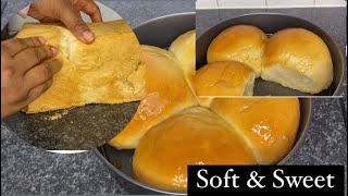 Soft milk bread recipe. Freshly baked bread. Step by step guide