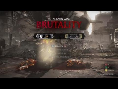Mortal Kombat XL KOTAL KHAN 61% BRUTALITY!!