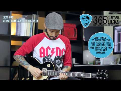 Lick 266/365 - Tense Chromatic Lick in D | 365 Guitar Licks Project
