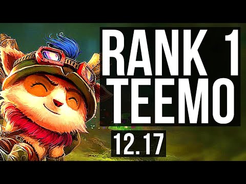 TEEMO vs KLED (TOP) | Rank 1 Teemo, 900+ games, Godlike, 800K mastery | TR Master | 12.17