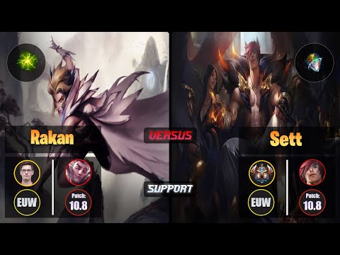 Mikyx RAKAN (Support) [Aftershock] VS SETT - Challenger EUW Patch 10.8