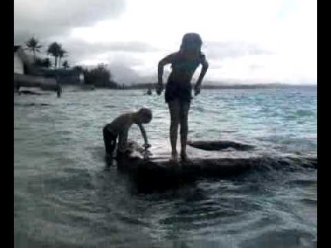Eric and Kiana at Kaiona Beach