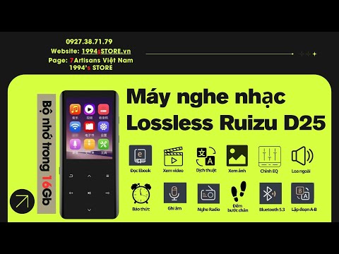 Máy Nghe Nhạc Học Tiếng Anh Ruizu D25 | Lặp Đoạn A-B, Có Loa Ngoài