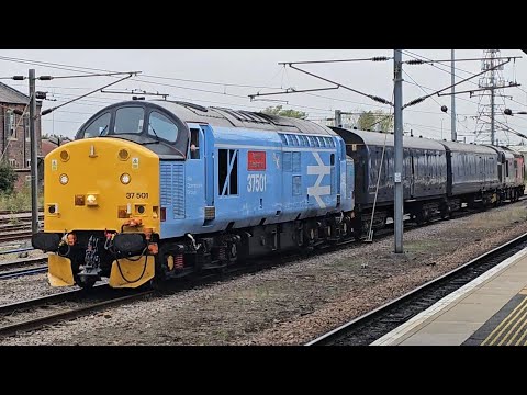 Rail Operators Group 37501+37510 At Doncaster From Doncaster West Yard To Doncaster Down Decoy 