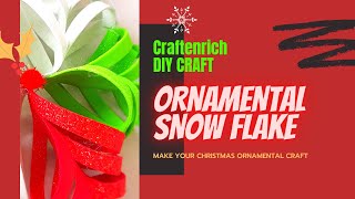 Christmas foam sheet craft | christmas diy crafts | Glitter foam sheet snow flake ornament