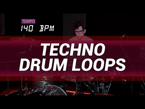Techno drum loops 140 BPM // The Hybrid Drummer