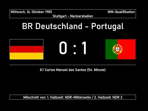1985-10-16 BR Deutschland - Portugal 0:1 (WM-Qualifikation) komplette Radio-Übertragung