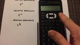 Exponents: Positive, Negative and Fraction on your Calculator (Sharp EL-520X)