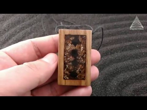 Beautiful Orgone Pendant in Handcarved Oak with Shungite by OrgoneVibes