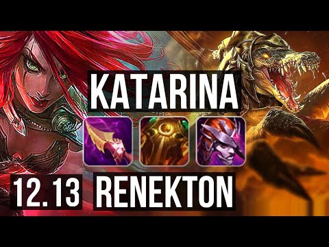 KATARINA vs RENEKTON (MID) | 2.0M mastery, 900+ games, 10/3/6, Rank 11 Kata | EUW Challenger | 12.13