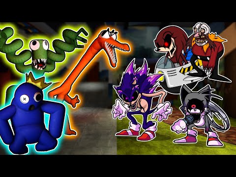 Friday Night Funkin' Sonic VS Rainbow Friends All Character | FNF Swap [로블록스] 레인보우 프렌즈 퍼니 !!!