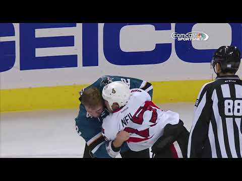 Matt Pelech vs Chris Neil Oct,12 2013