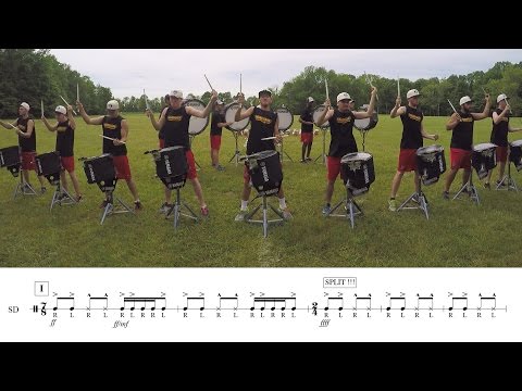 2016 Madison Scouts Snares - LEARN THE MUSIC to "Overture"