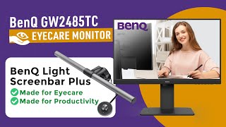 BenQ GW2485TC Monitor &  ScreenBar Plus - Productivity & Care