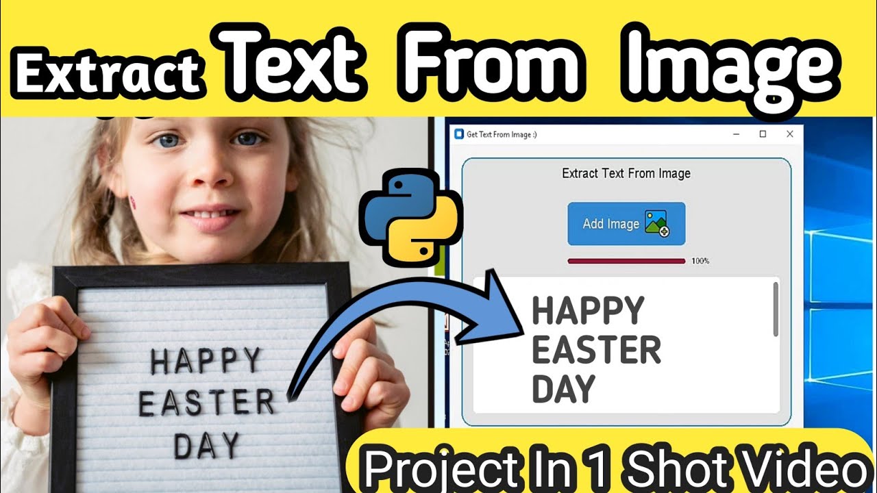 Extract Text From Image Using Python ll with Modern GUI Tkinter ll Python Project ll