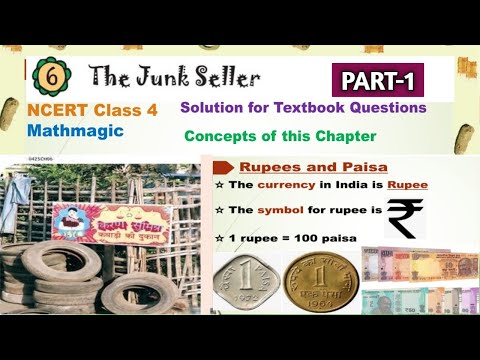 NCERT Class 4 MATH Chapter 6 (Part 1) THE JUNK SELLER in हिंदी + English | Solved Textbook Ques
