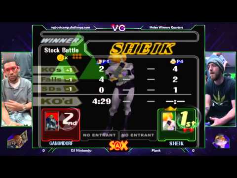 S@X - DJ Nintendo (Ganondorf) Vs. Plank (Sheik) SSBM Winners Quarters - Smash Melee