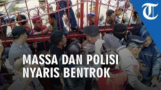 Massa dan Aparat Keamanan Nyaris Bentrok di Depan Kantor Bupati Jeneponto
