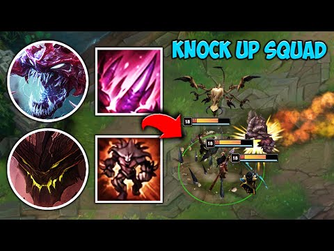 WE PLAYED THE "KNOCK UP SQUAD" AND SENT THE ENEMIES TO THE SKY! - League of Legends
