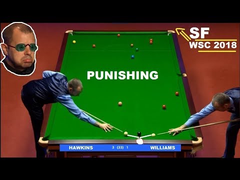 SNOOKERS!! MARK WILLIAMS PUNISHING TO HAWKINS  (SF) WSC 2018