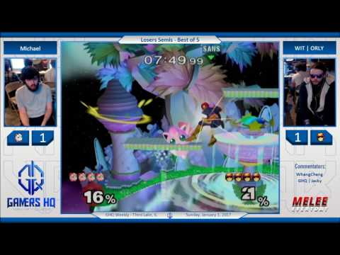 GHQ Weekly [1/1/17] - WIT | ORLY (C. Falcon) vs. Michael (Jigglypuff) - SSBM - Losers Semis