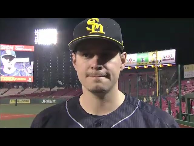 ホークス・ラヘア選手ヒーローインタビュー 4月17日 東北楽天ゴールデンイーグルス 対 福岡ソフトバンクホークス