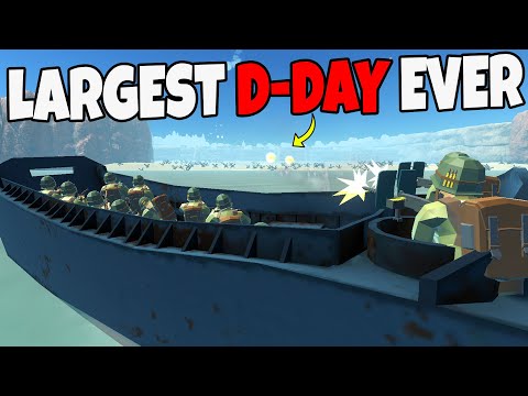 NEW Largest D-DAY BEACH INVASION Ever! - Ravenfield: Battle Simulator
