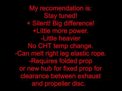 Mosquito NRG standard vs tuned exhaust comparison.