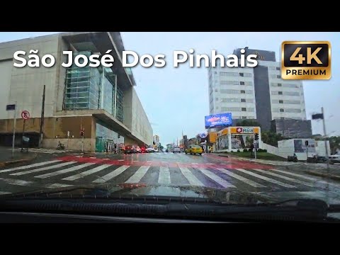 Dirigindo no Centro de São José dos Pinhais sob uma chuva calma 🌧️