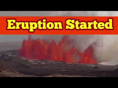 Eruzione iniziata in Islanda, fessura del sistema vulcanico di Svartsengi, erutta,