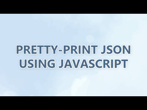 pretty-print JSON using JavaScript (3 SOLUTIONS!!)