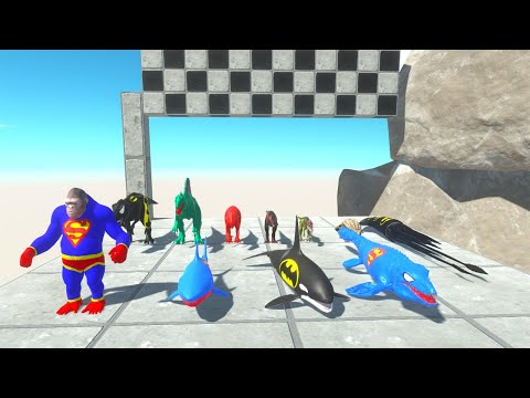 CARNIVORE DINOSAURS VS AQUATIC SPEED RACE CHALLENGE - Animal Revolt Battle Simulator