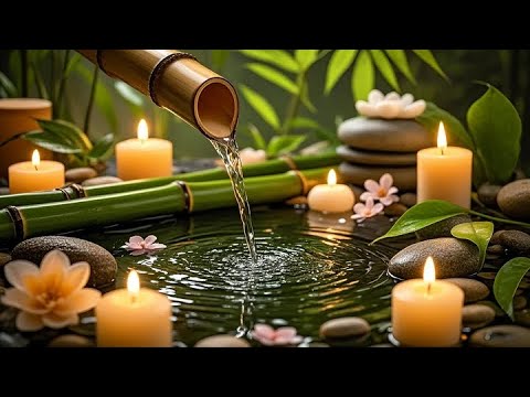 Relaxing Sleep Music with Bamboo Water Sounds 🌿 Deep Sleep, Meditation, Stress Relief, Nature Sounds