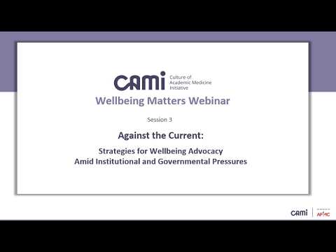 Wellbeing Matters Webinar -  Wellbeing Advocacy Strategies Amid Institutional/Governmental Pressures