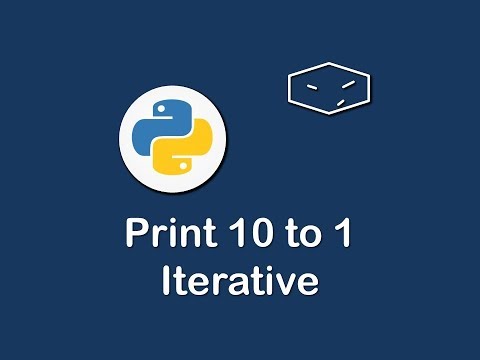 print 10 to 1 iterative in python 