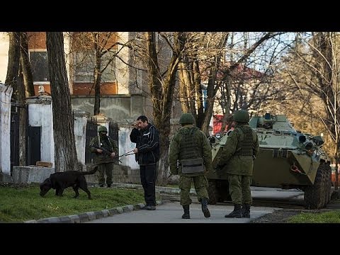 Pro-Russia protesters storm Ukranian naval base in Sevastopol