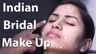 Step-by-Step South Indian Bridal Makeup 🌺 Easy Beautiful Bridal Hair 🌺 Bridal make up tutorial